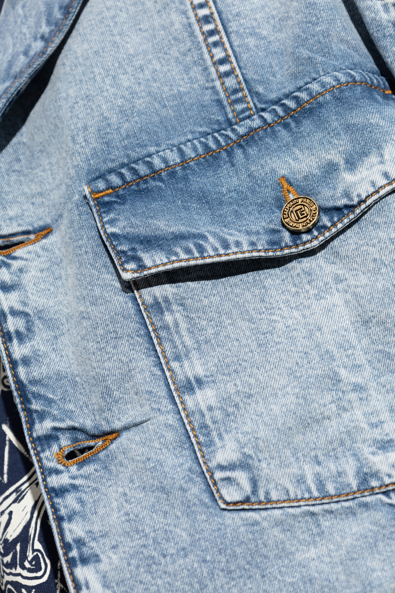 Balmain Denim short-sleeve shirt | Men's | Vitkac